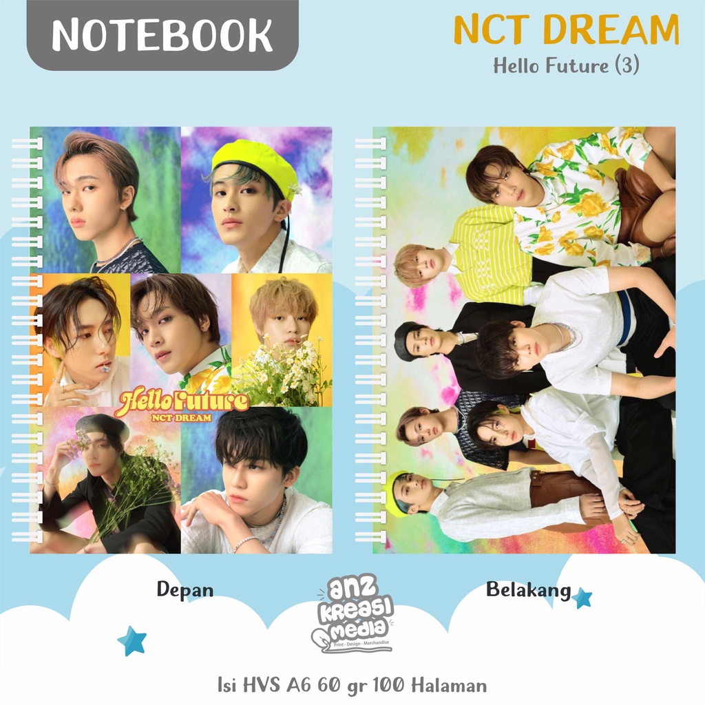 

NOTEBOOK A6 BUKU TULIS SPIRAL - NCT DREAM HELLO FUTURE 3 - MERCHANDISE KPOP MURAH UNOFFICIAL