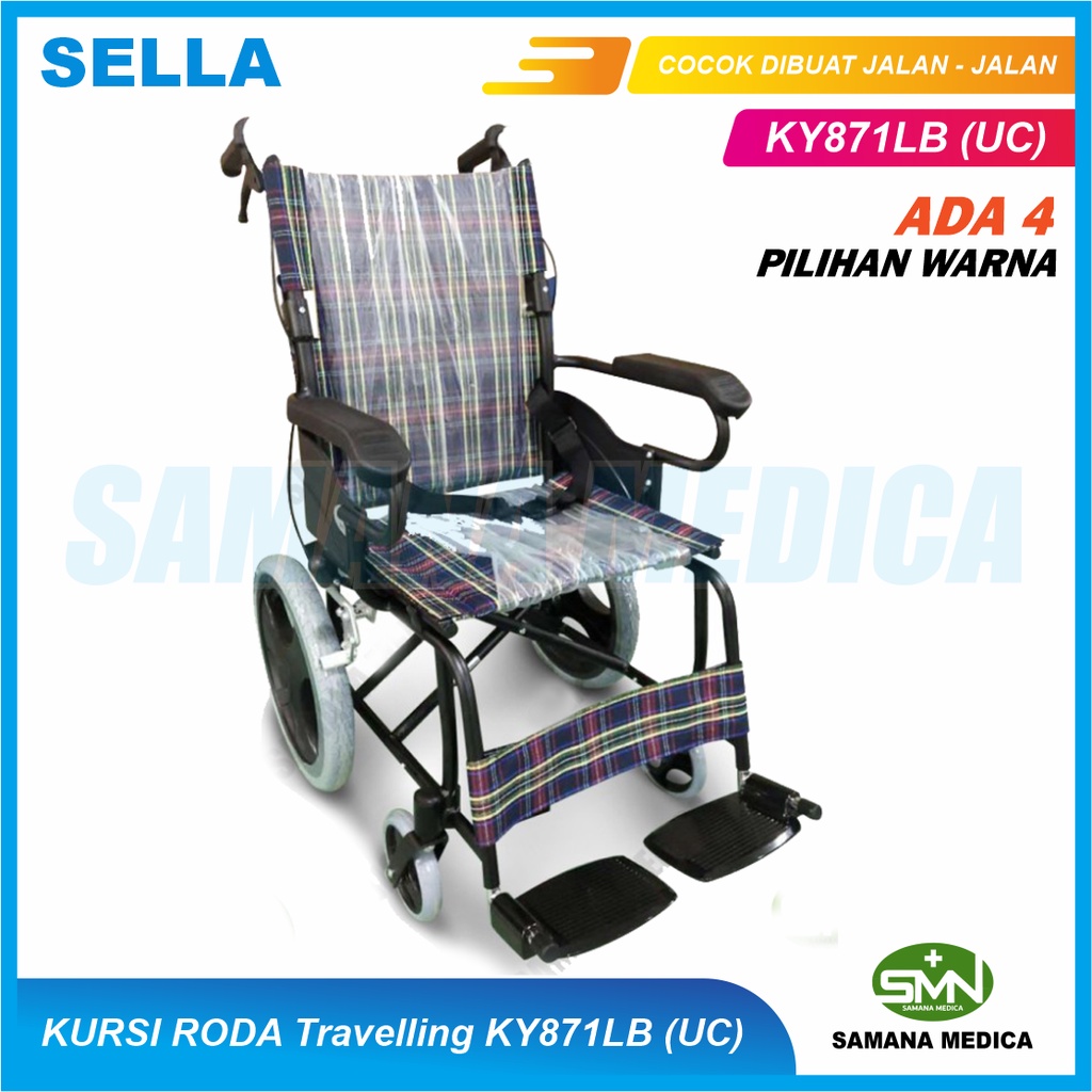 Kursi Roda Travelling UMROH SELLA KY 871 LB Velg Racing Aluminium KY871LB (UC) Murah Promo