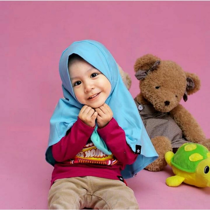 Aman Jilbab Anak Afrakids Ja023 Light Blue Ukuran S Atau M Sale
