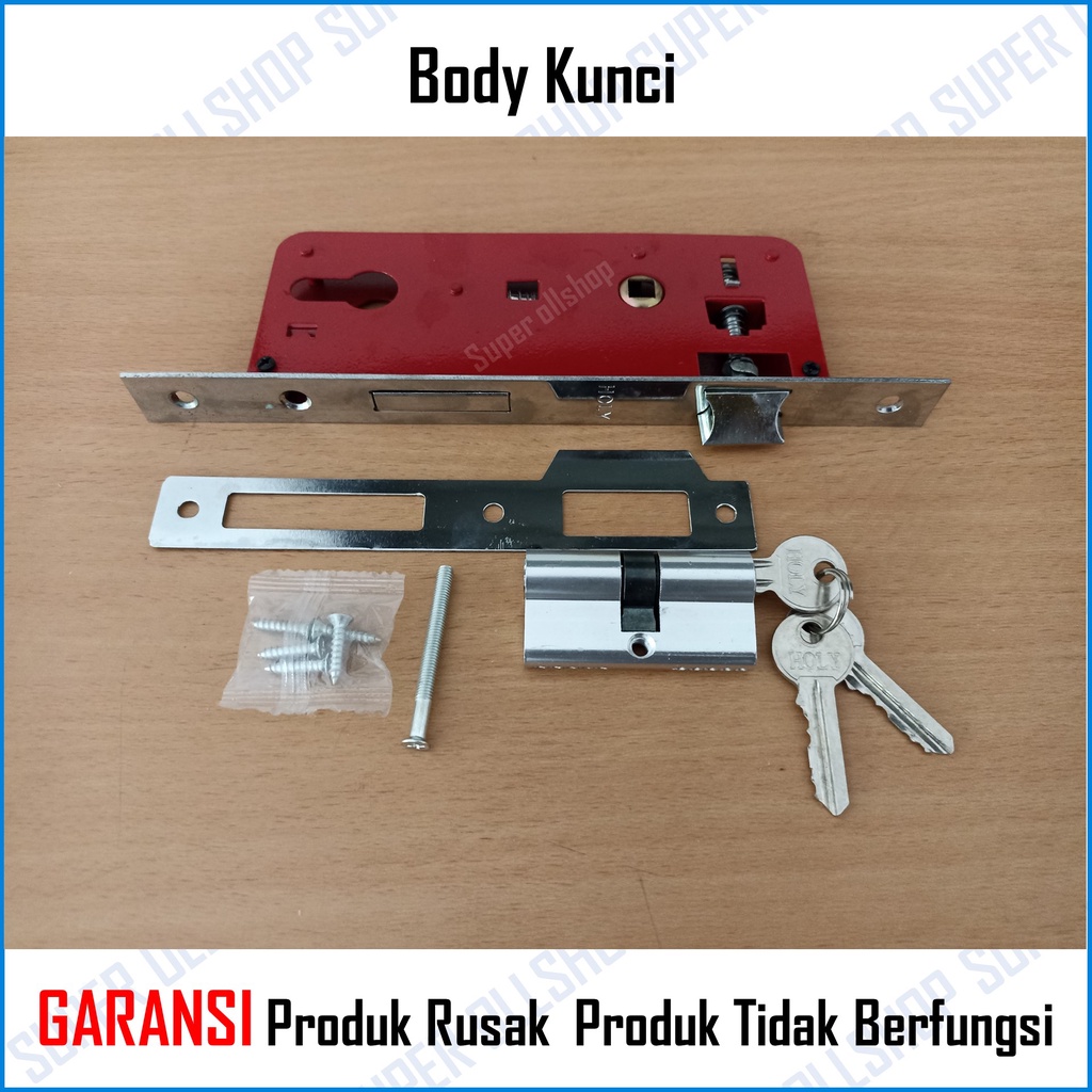 Kunci Pintu / Body Kunci Pintu Rumah Set Besar / Bodi Kunci Pintu Rumah Besar / Slot Daleman Handel Pintu Rumah 1 Set Besar