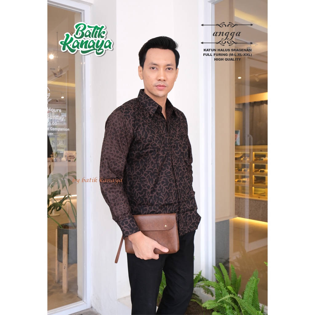 Kanaya - Baju Batik Pria Lengan Panjang Full Furing Motif ANGGA