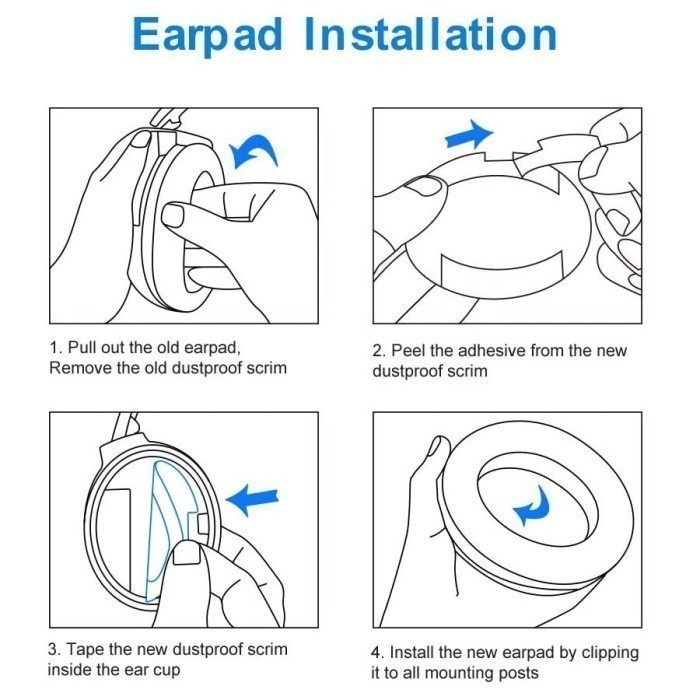 Earpad Earcup Ear Cushion Parrot Zik 2 Busa Bantalan Foam