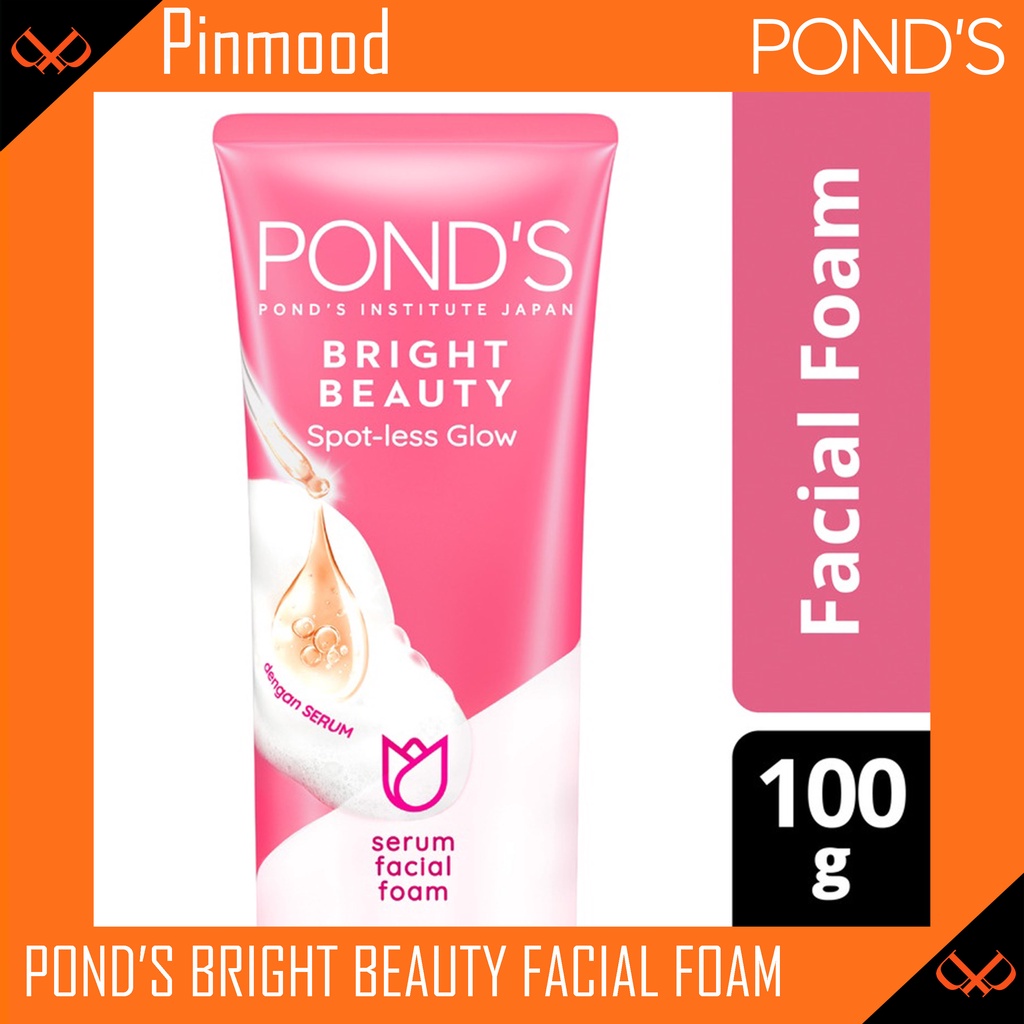 PONDS BRIGHT MIRACLE ULTIMATE CLARITY NIASORCINOL [ 100 G ] FACIAL FOAM 20X KEKUATAN MENCERAHKAN MENUTRISI SPOT-LESS GLOW SERUM SABUN CUCI MUKA FACE WASH WITH HYALURONIC ACID &amp; NIACINAMIDE POND'S PINK WHITE