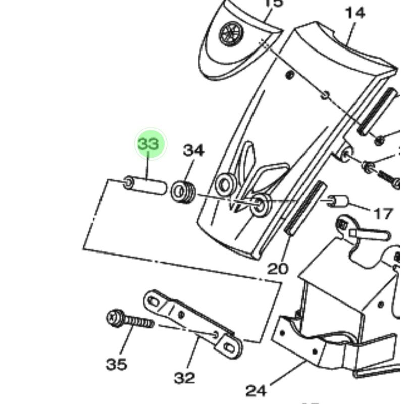 SEPASANG BOSH DUDUKAN PLAT NOMER DEPAN F1ZR FIZ R FIZR VEGA ORIGINAL SUBSITUSI  YAMAHA BOS COLLAR