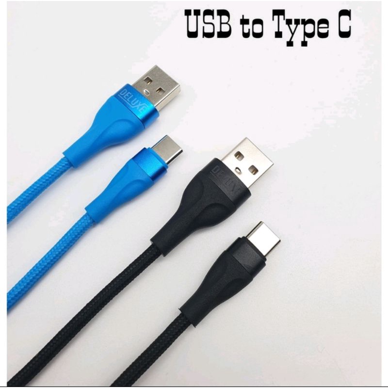 KABEL DATA 5A FAST CHARGER DELUXE KABEL CAS HP USB MICRO TYPE C LIGNINGH DAN C TO C NYLON KD KABEL CHARGER