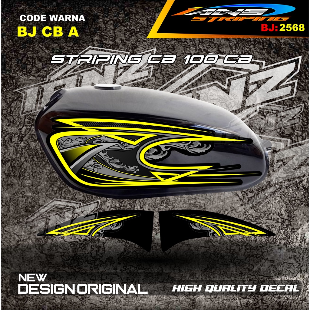 STICKER BODY MOTOR CB BATIK  / STRIPING CUSTOM CB 125 TERMURAH / STIKER MOTOR