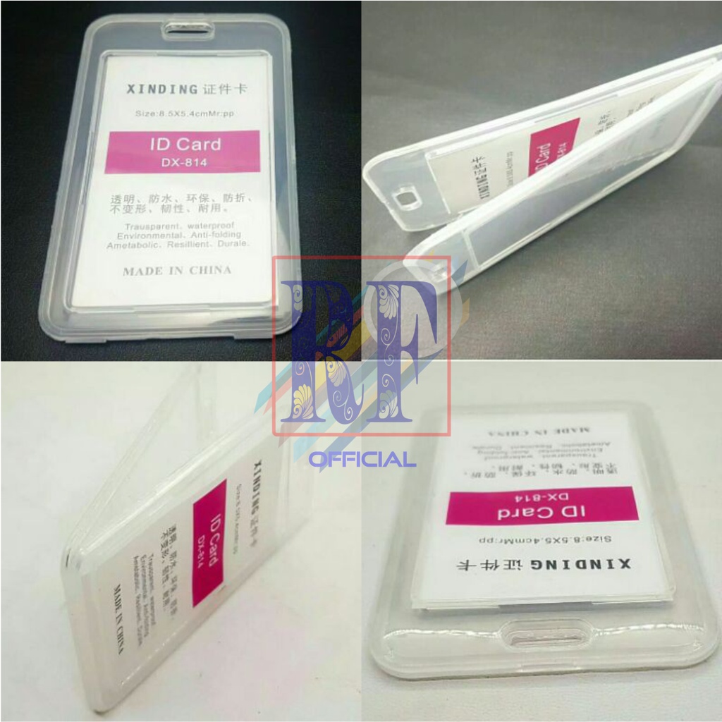 

Card holder transparan 2 muka / casing idcard / frame kartu id card / ID Card Holder / ID Card Case / Name Tag Holder