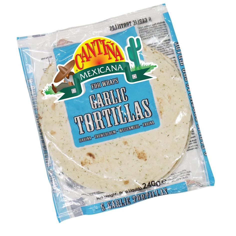 

codeKk9K4--Kulit Kebab Cantina Mexicana Garlic Tortillas isi 6pcs Uk 21cm