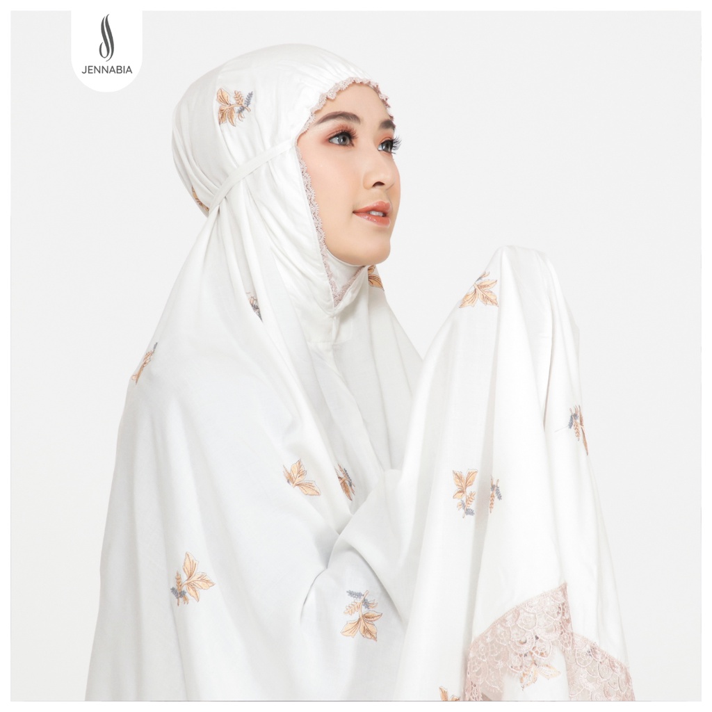 JENNABIA - Mukena Dewasa Rayon Premium Bordir Daisy Jumbo