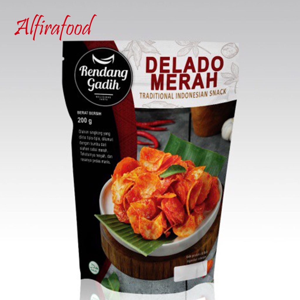 

Delado Merah - Keripik Singkong (150g) - Rendang Gadih