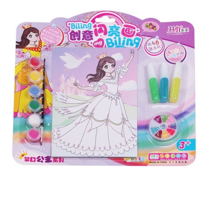 

Promo Mewarnai Cat Air + Kuas + Glitter Motif Princess, Cewek Bling - Bling Sale!!!
