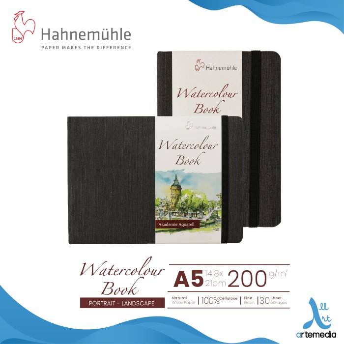 

Wow Kertas Cat Air Hahnemuhle A5 Watercolor Paper Sketchbook Gilaa!!!
