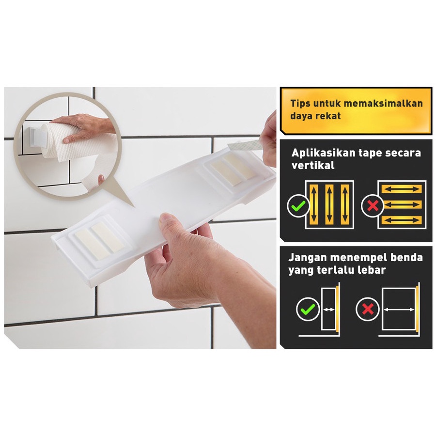 Ktmstore 3M SCOTCH STRONG Perekat Isolasi Indoor Mounting Tape 19mmX 4m 110-M19