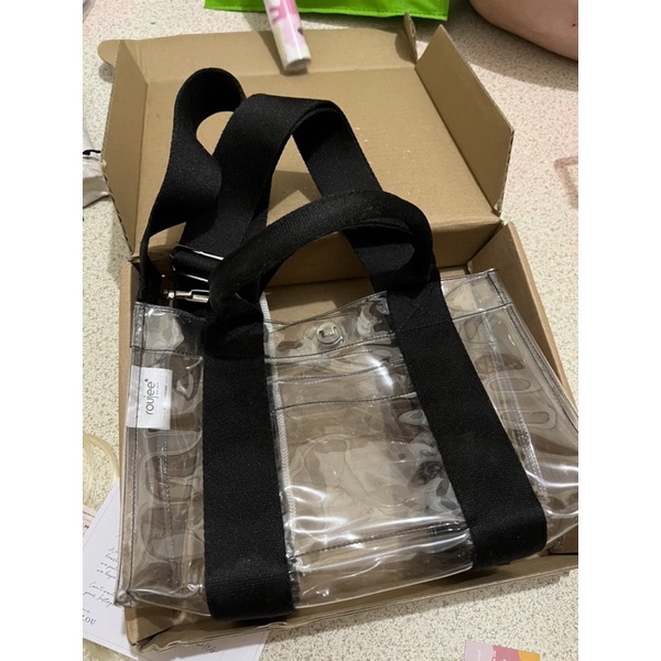 tas mika pvc transparant roujee