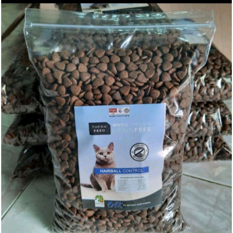 THERAFEED HAIRBAL CONTROL Grainfree 2kg - promo makanan kucing dewasa therafeed promo