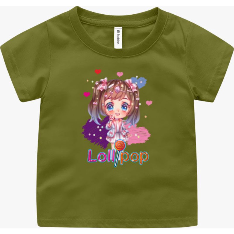 ((IB))KAOS ANAK PEREMPUAN/CEWEK LOLYPOP DIGITAL SABLON