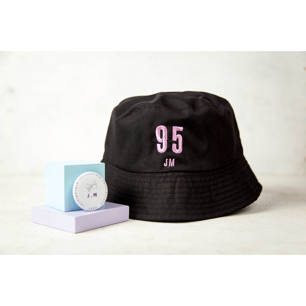 cozymerch.id Topi Bucket Hat BTS Jimin Park 95 Lines - Korean Style - Bordir
