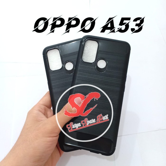 CASE SLIM FIT CARBON IPAKY OPPO A53 SOFTCASE - GA