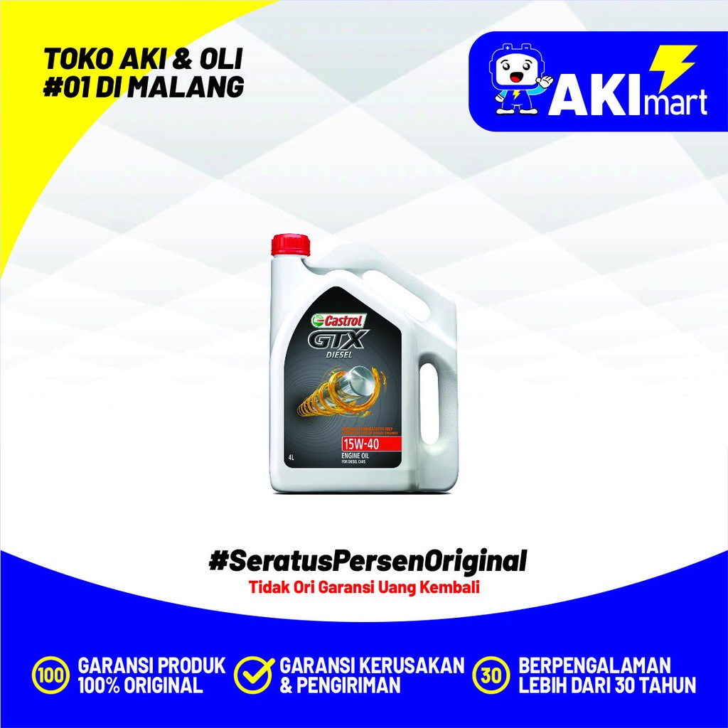 OLI CASTROL GTX  DIESEL 15W 40 4 LITER