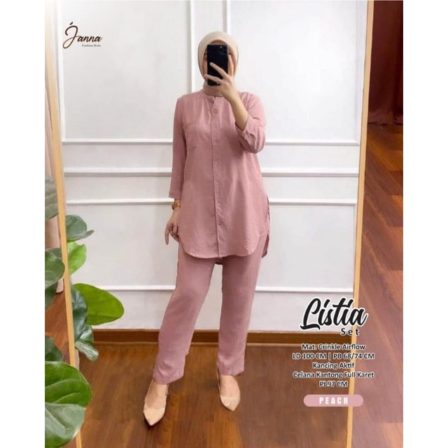 LISTIA SET SETELAN BAJU WANITA TERBARU BY JANNA