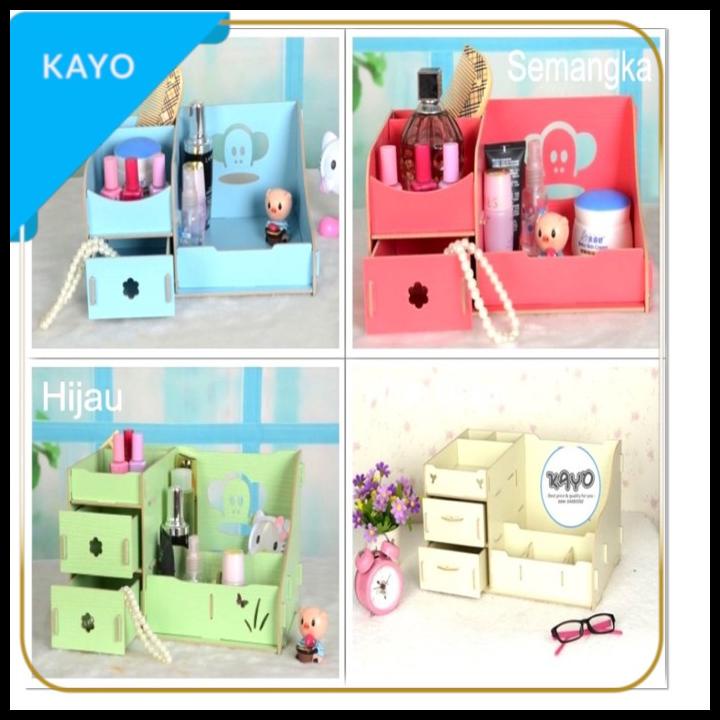

M | Rak Kosmetik Kayu, Rak Perhiasan Vintage Zakka, Rak Alat Tulis
