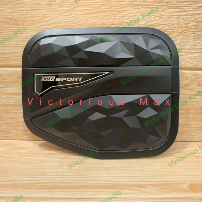 [BISA COD] Tank Cover New Fortuner Gr Sport Hitam Doff/ Tutup Bensin Fortuner Gr / Perlengkapan Vari