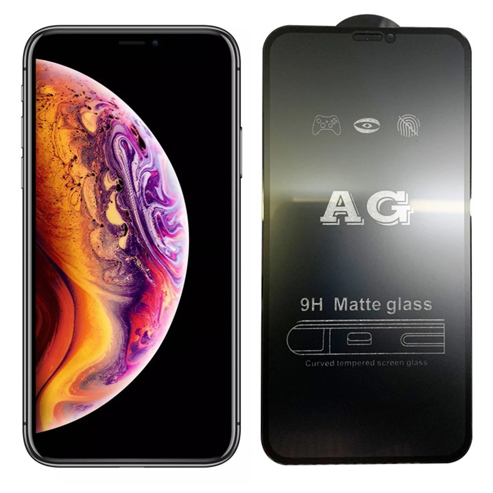 Ag Pelindung Layar Tempered Glass Matte Frosted Untuk iPhone 13 11 7 8 Plus 6 6s 11 13 Pro Max 14 Pro Max X XR Xs Max