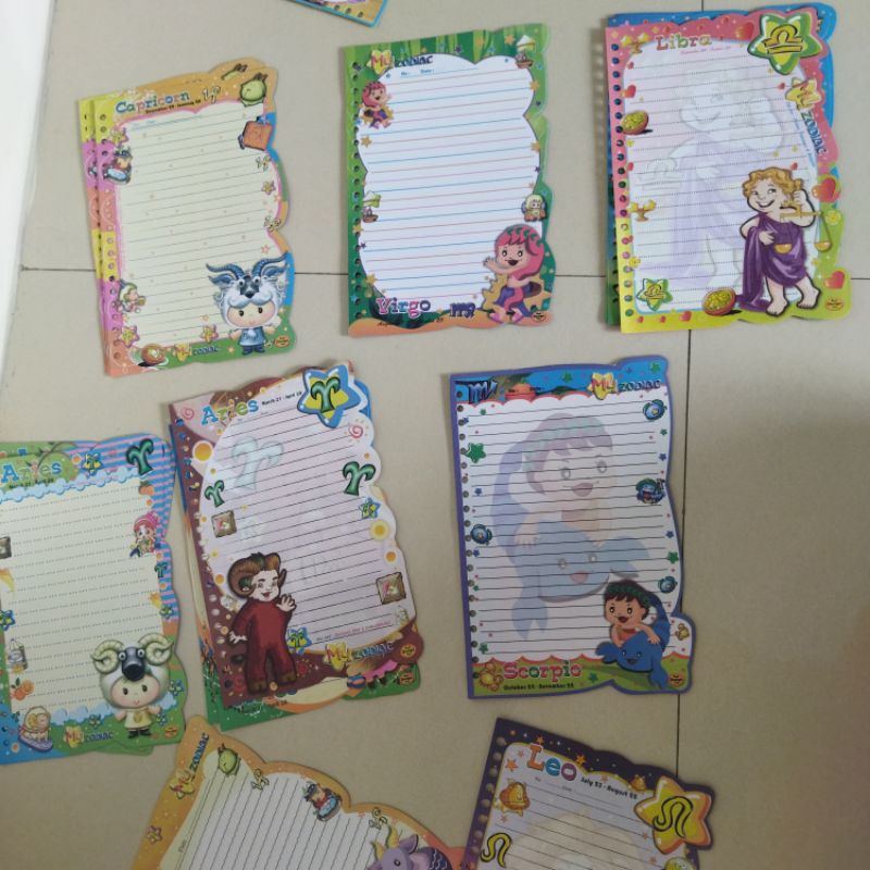 Loose Leaf Kertas Isi Binder A5 Zodiak (Dapat 1 lembar Free) / Binder Lucu / Binder Langka Non Harve