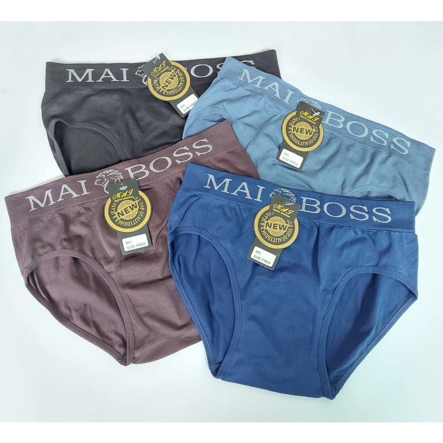 CELANA DALAM PRIA SEAMLESS MAI BOSS UKURAN ALL SIZE 50 KG-90 KG