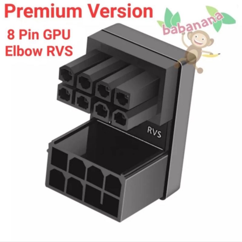 8 pin pcie GPU Elbow Reverse Premium version siku vga 90 degree