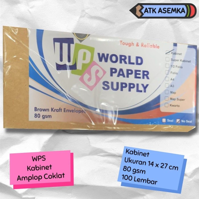 

Promo Bulan Ini Wps Kabinet Amplop Coklat Ukuran ( 14 X27 Cm ) Limited
