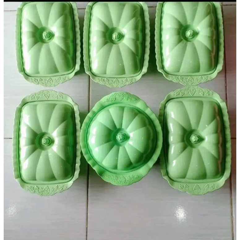 SHERLI SHOPING - Basi Prasmanan Set isi 6 bahan plastik