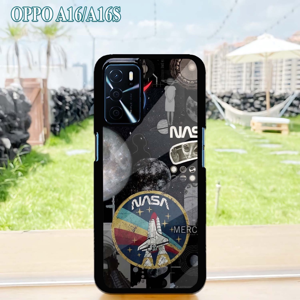 Case Kilau Oppo | A16 | A16S | Casing Hp Glossy | Motif Nasa