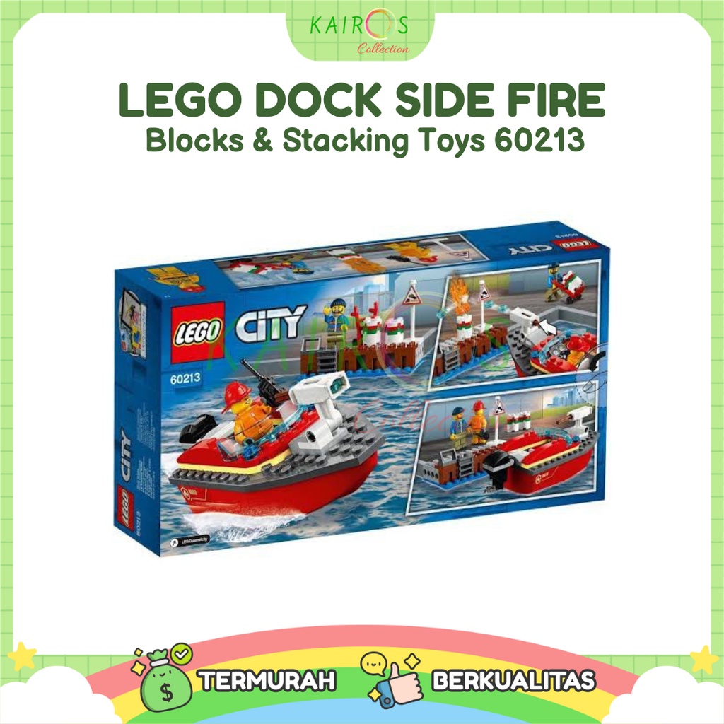 Lego Dock Side Fire Blocks &amp; Stacking Toys 60213