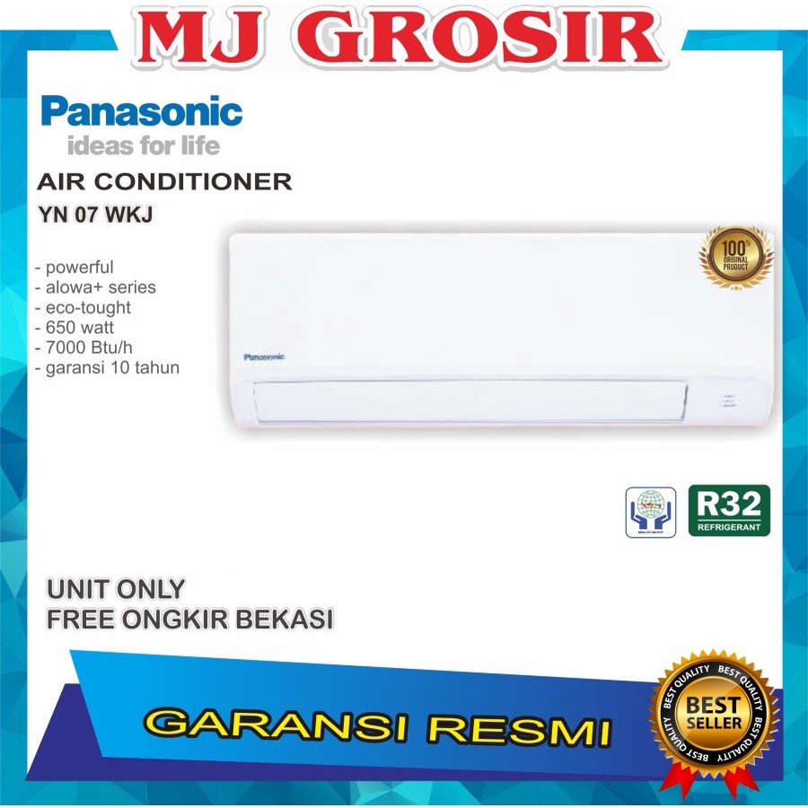 AC PANASONIC CS YN 7 WKJ 0.7 3/4 PK R 32 ECO TOUGH UNIT ONLY