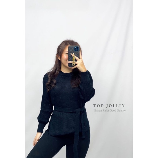 MDLV ~ TOP JOLIN RAJUT KOREA STYLE / BLOUSE KOREA RAJUT LENGAN PANJANG / FASHION WANITA