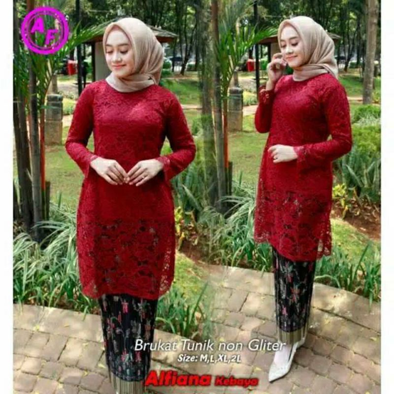 ATASAN KEBAYA BROKAT M-LD.120 JUMBO LILAC SAGE TUNIK PADANG KEBAYA  BRIDESMAID