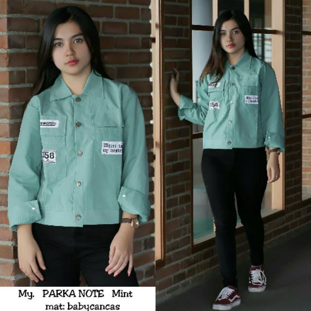 Parka Note Wanita-Jaket Parka Wanita Terlaris