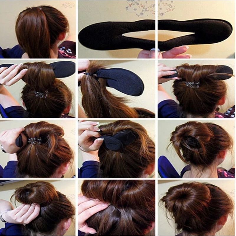 Alat Keriting Rambut Alat Pengiriting Rambut Klip Model Donat Busa Isi 2pcs 17.5cm dan 22.5cm-Isi 2pcs