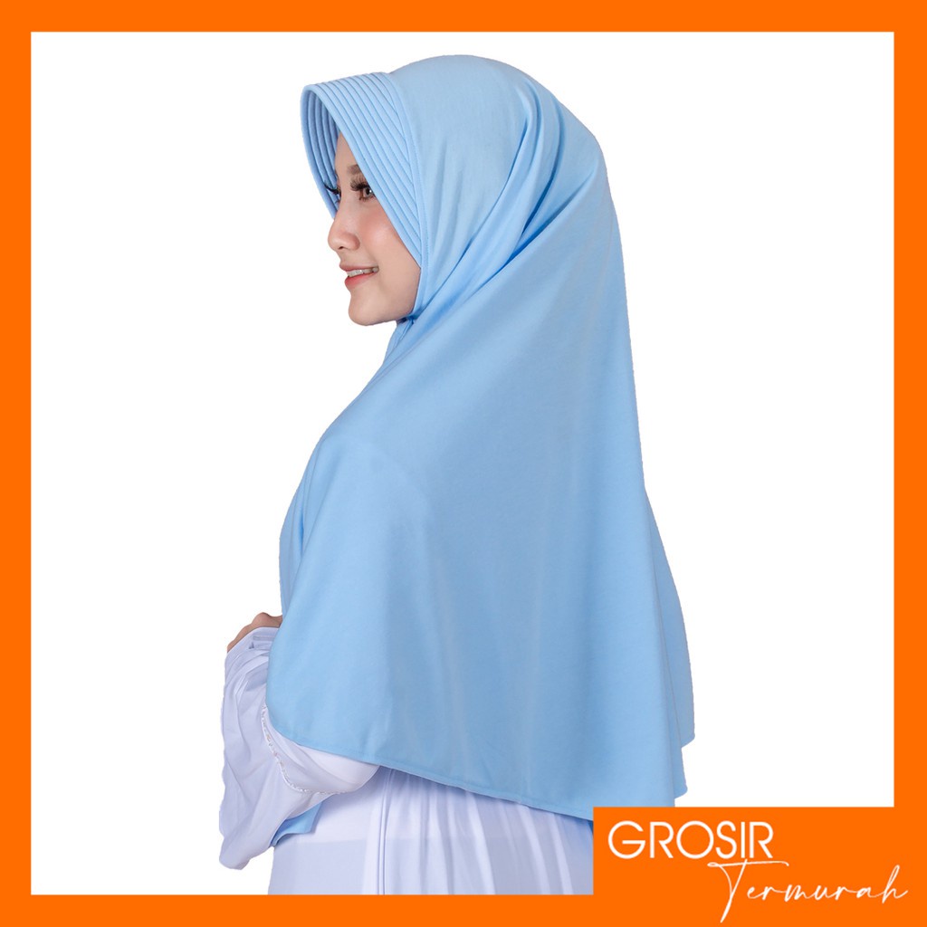 TERLARIS..Jilbab Instan ASHA L | Hijab Instan Bergo Kaos Kerudung Khimar Instan Kaos Pad Kecil | Pad Antem | PROMO