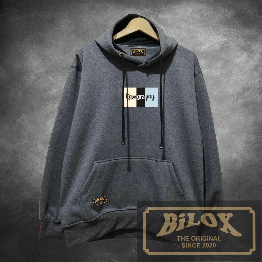 Sweater Hoodie Hitam Distro Bilox Premium Original 100% Real Pict/Sweater Pria/Sweater Wanita Sesuai Gambar