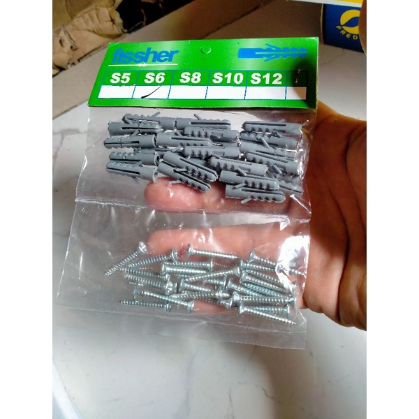 Paket visher s 6 dan sekrup