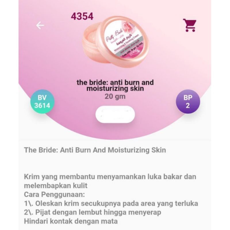 Pretty Bride(salep anti panas)n moisturizing skin My Way dan melembutkan kulit