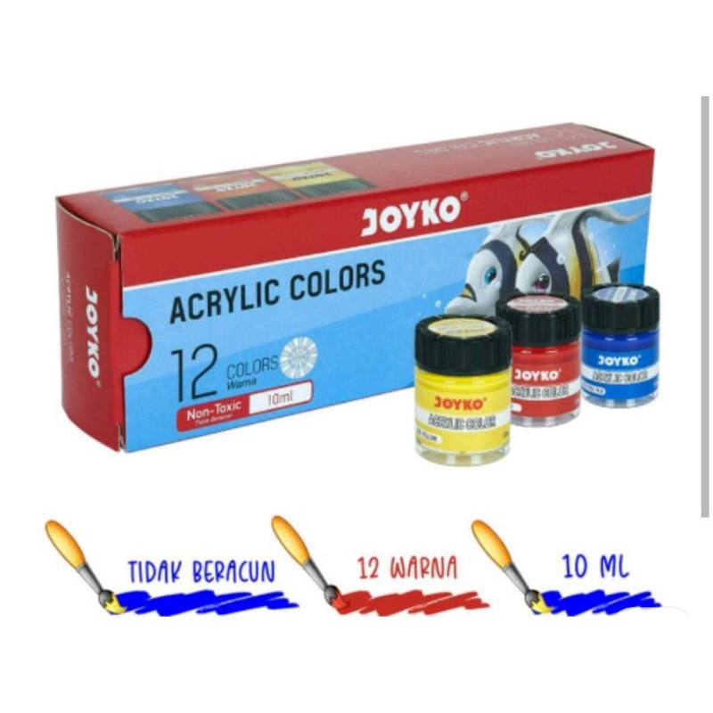 

Cat Acrylic joyko ACC 10ML -12 Warna