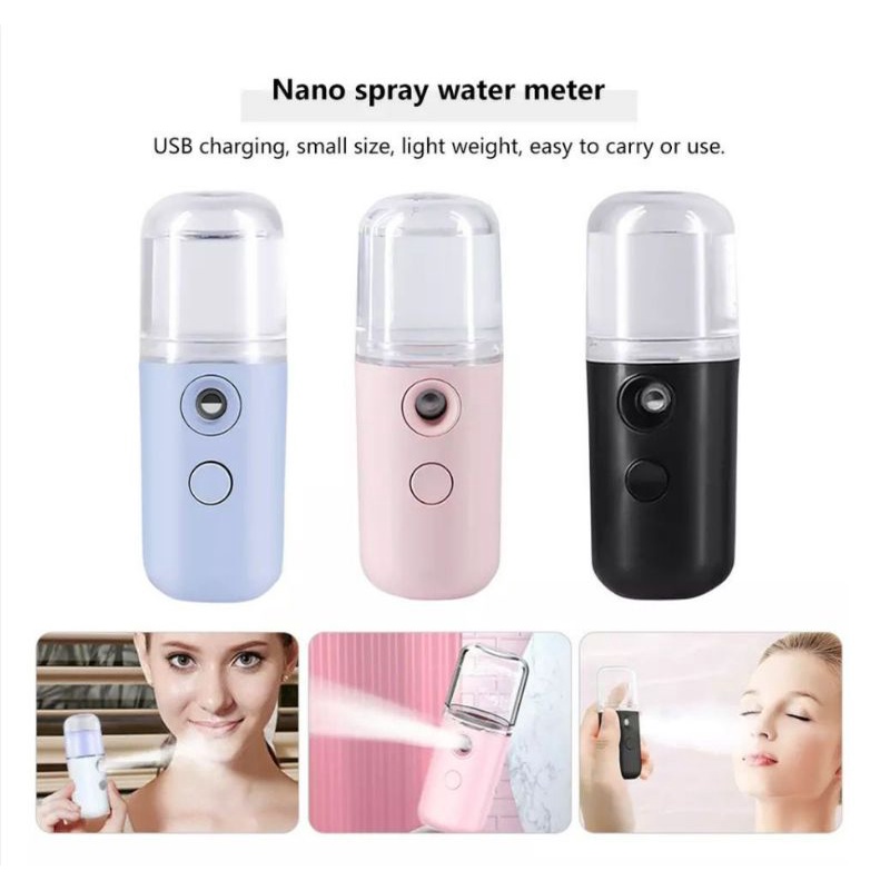 Nano Spray Perawatan Wajah Mini Portable USB Mist Sprayer Pelembab