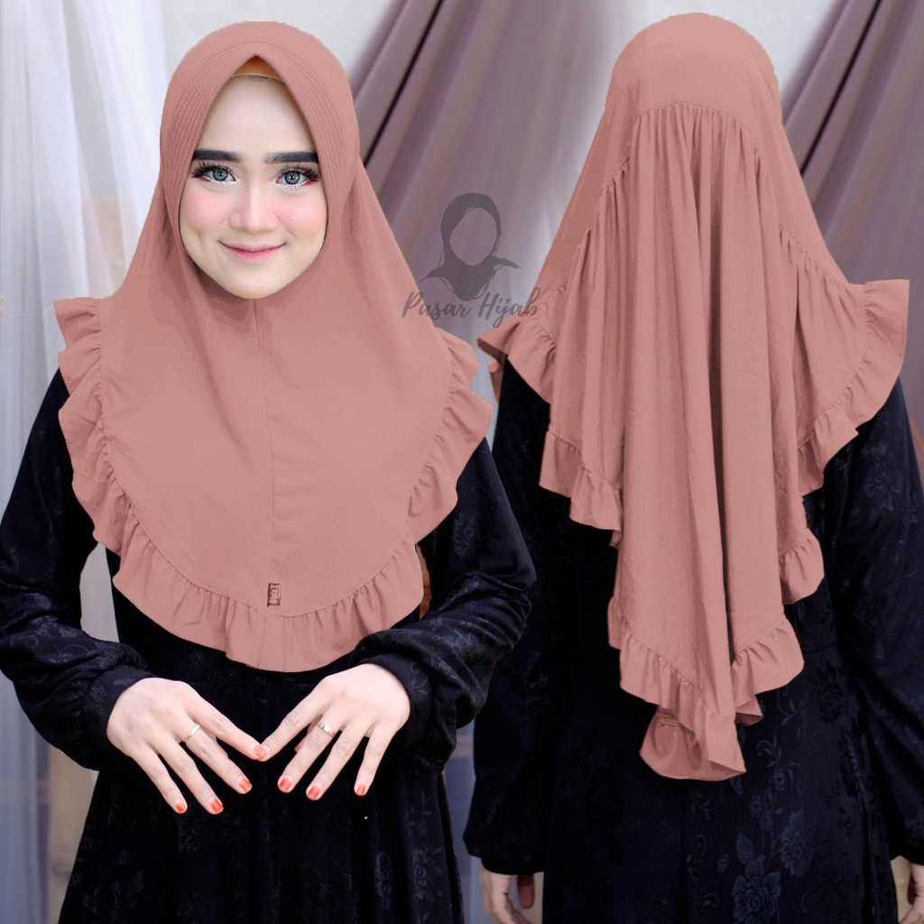 Kerudung Instan MAHKOTA Hijab Bergo Jersey Premium Nayla Hija'b