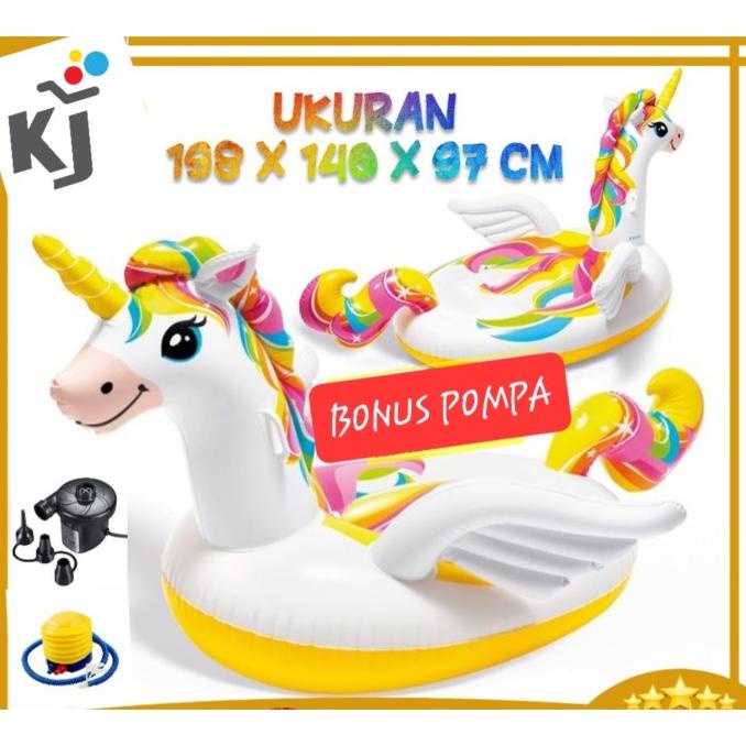 Ban Renang Anak Unicorn Bonus Pompa Pelampung Renang Kolam Renang Anak