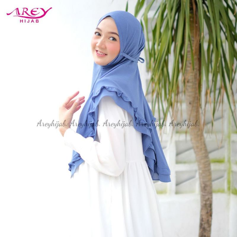 (Original Arey) BERGO AMEL•hijab instan jersey airis•bergo instan jersey tali polos