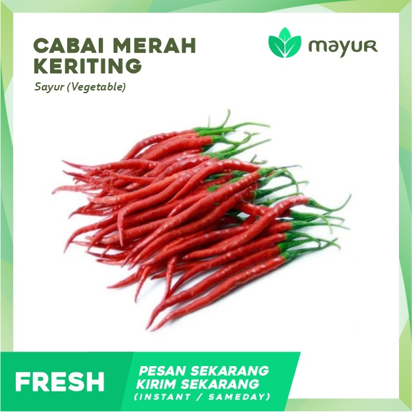 

Cabai Keriting Merah (100 gr | 200 gr | 500 gr)