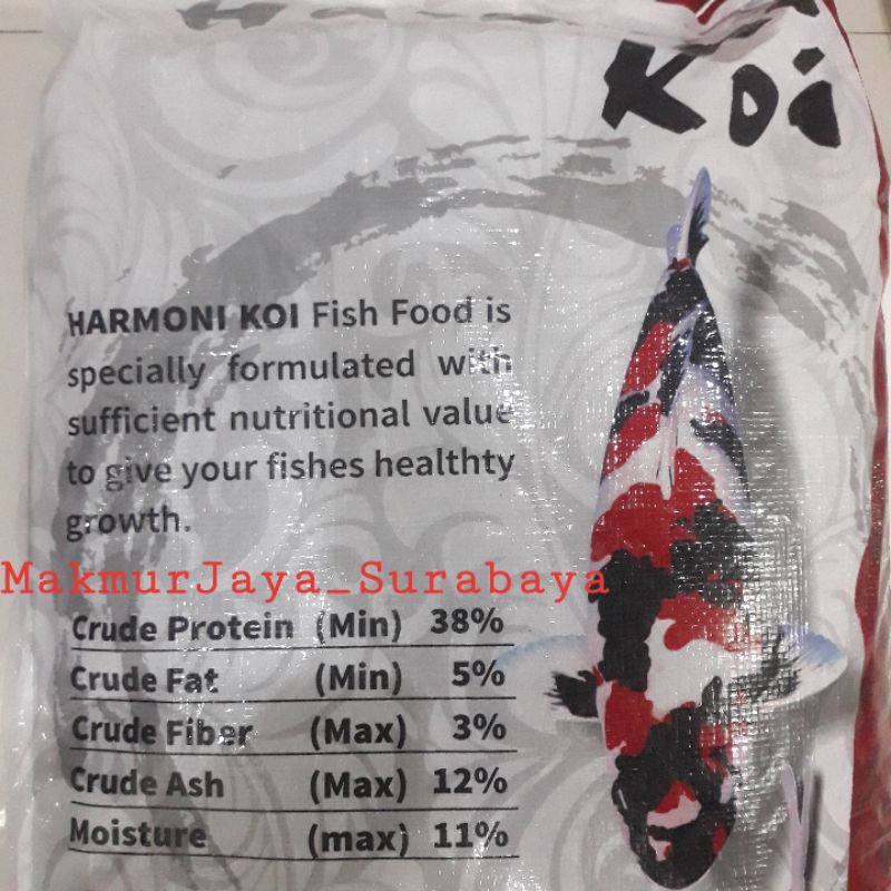 Pakan ikan Harmoni Koi Repack 1kg pelet Ikan Koi, Koki, dll